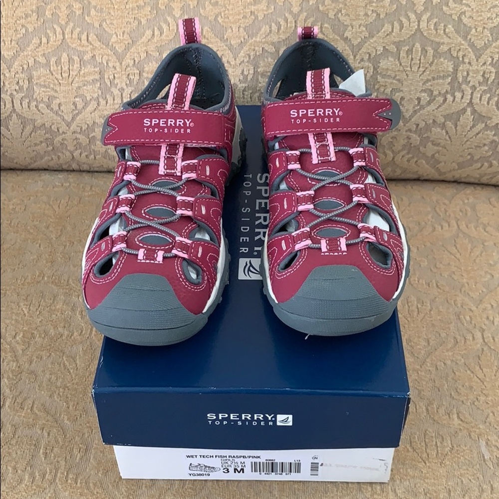 Girls 3 Sperry Top-Sider Wet Tech Raspberry Pink